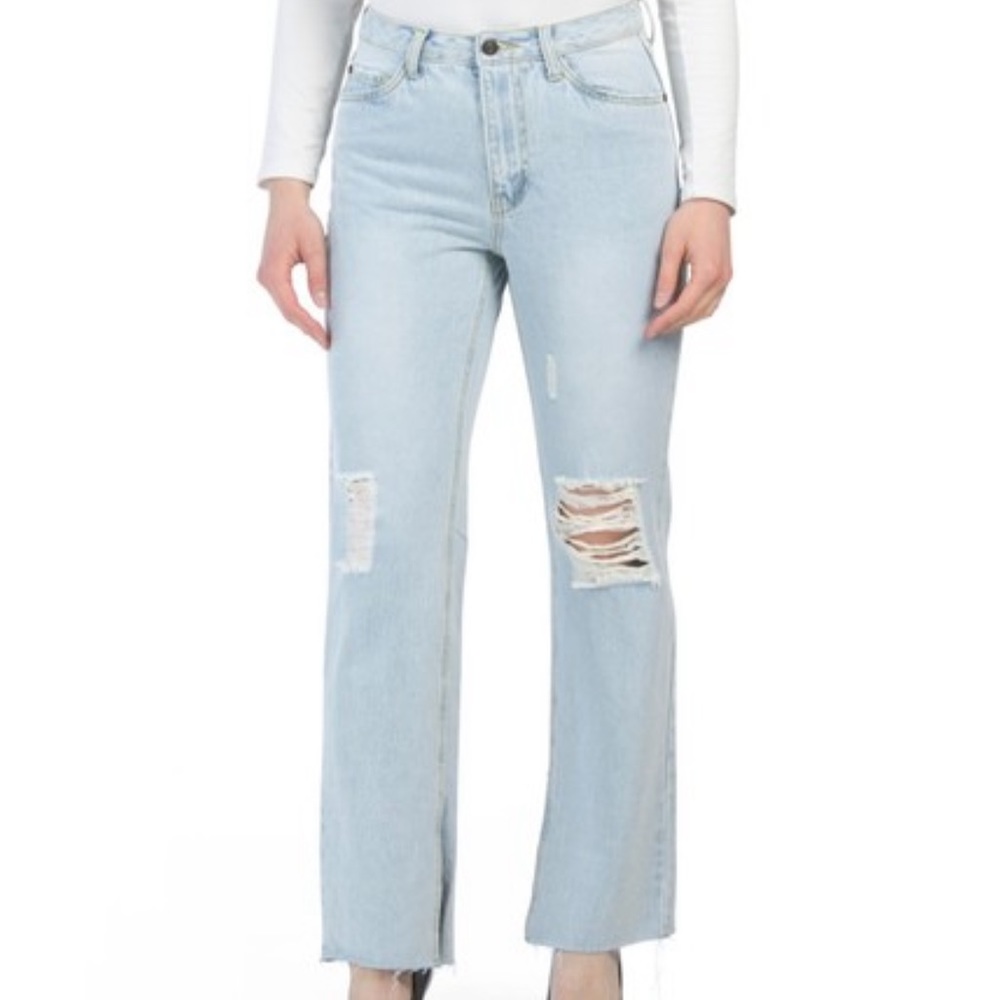 Avec Les Filles Straight Leg with Slit Hem